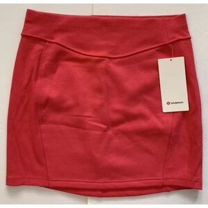 Lululemon Scuba HR Mini Skirt Pink Glaze Coral Large L New NWT LW8ALSS RARE HTF